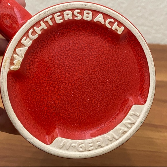 Retired Waechtersbach W. Germany Reindeer with Dots Red Ceramic Christmas Mug - Picture 10 of 14